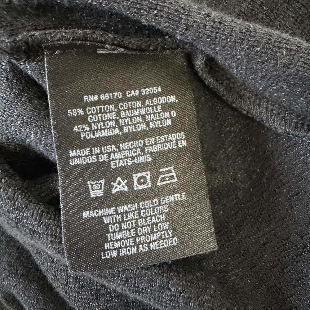 Michael Stars For Anthropologie Black Cotton Nylon Blend Fitted T Shirt One Size - Picture 7 of 9